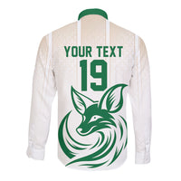Custom World Football 2026 Algeria Long Sleeve Button Shirt Les Fennecs Desert Fox Pride