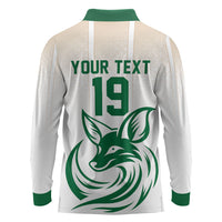 Custom World Football 2026 Algeria Long Sleeve Polo Shirt Les Fennecs Desert Fox Pride