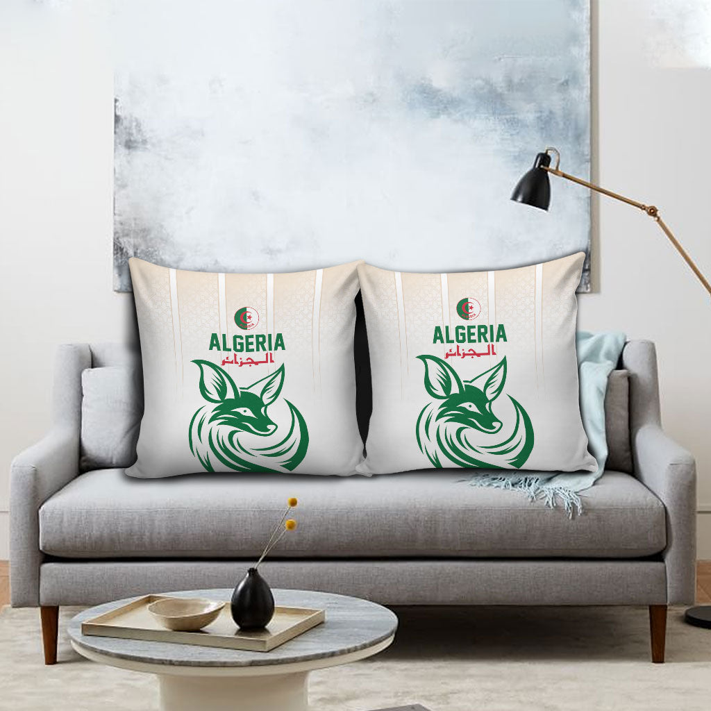World Football 2026 Algeria Pillow Cover Les Fennecs Desert Fox Pride