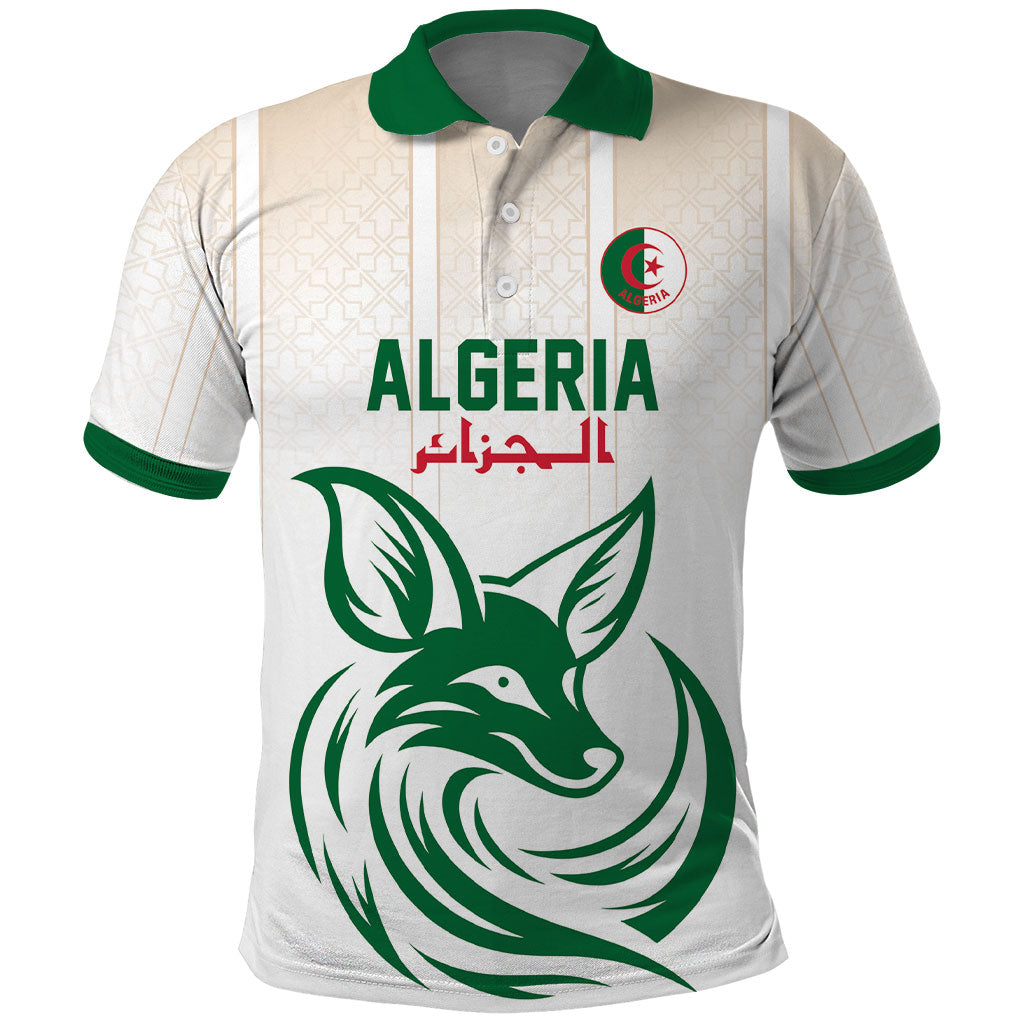 Custom World Football 2026 Algeria Polo Shirt Les Fennecs Desert Fox Pride