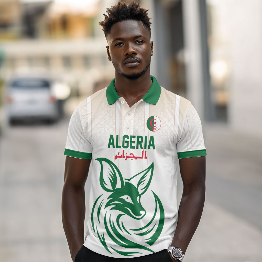 Custom World Football 2026 Algeria Polo Shirt Les Fennecs Desert Fox Pride