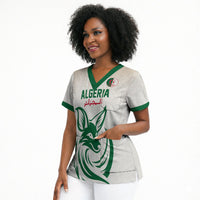 Custom World Football 2026 Algeria Scrub Top Les Fennecs Desert Fox Pride