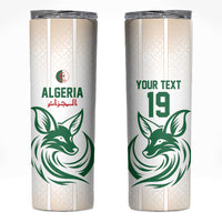 Custom World Football 2026 Algeria Skinny Tumbler Les Fennecs Desert Fox Pride