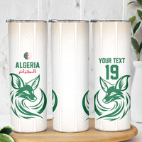 Custom World Football 2026 Algeria Skinny Tumbler Les Fennecs Desert Fox Pride