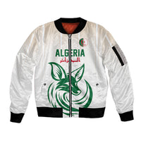 Custom World Football 2026 Algeria Sleeve Zip Bomber Jacket Les Fennecs Desert Fox Pride