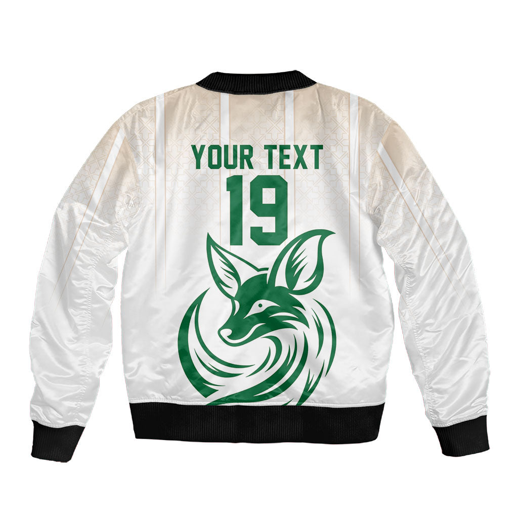 Custom World Football 2026 Algeria Sleeve Zip Bomber Jacket Les Fennecs Desert Fox Pride