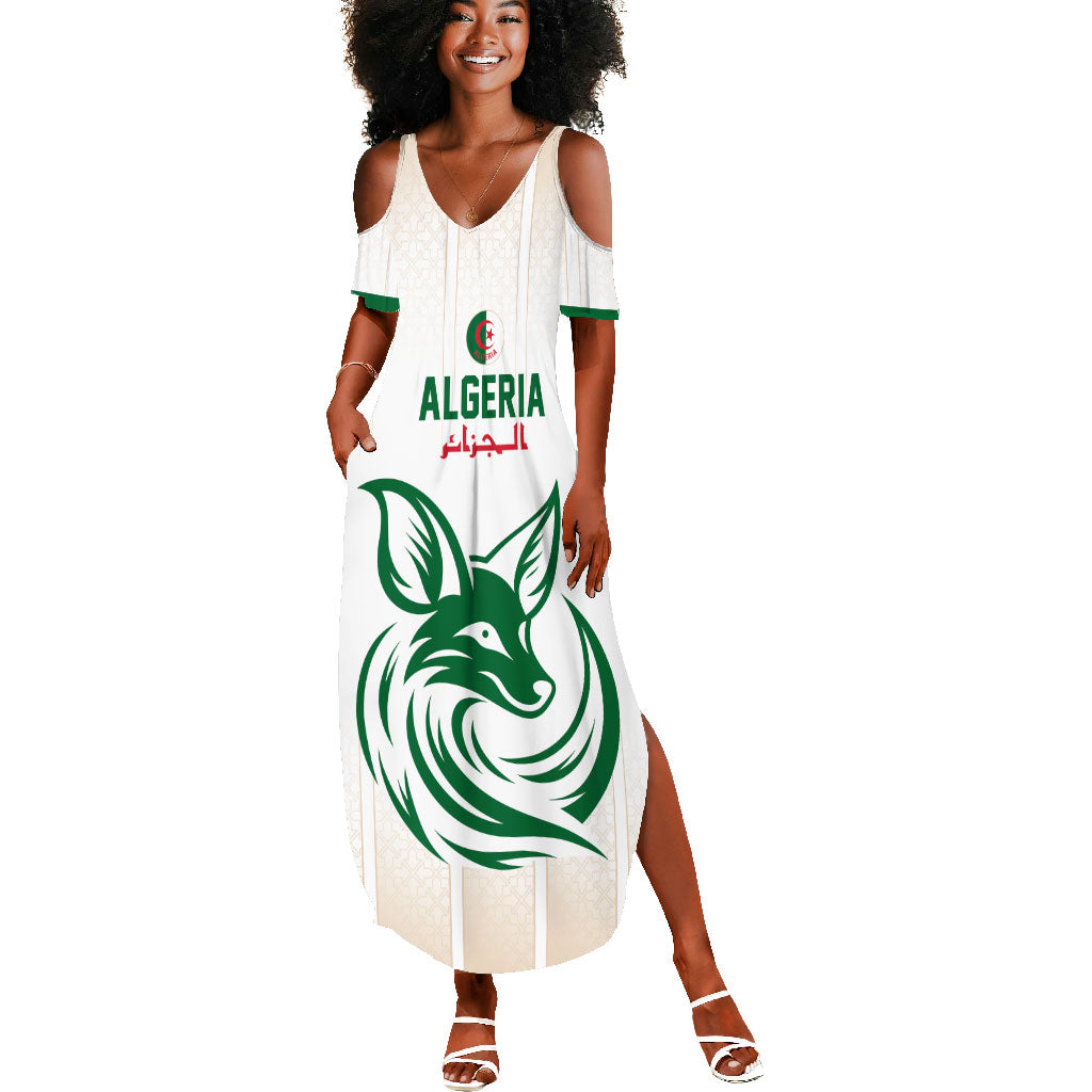 Custom World Football 2026 Algeria Summer Maxi Dress Les Fennecs Desert Fox Pride