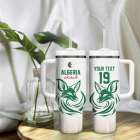 Custom World Football 2026 Algeria Tumbler With Handle Les Fennecs Desert Fox Pride