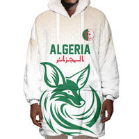 Custom World Football 2026 Algeria Wearable Blanket Hoodie Les Fennecs Desert Fox Pride