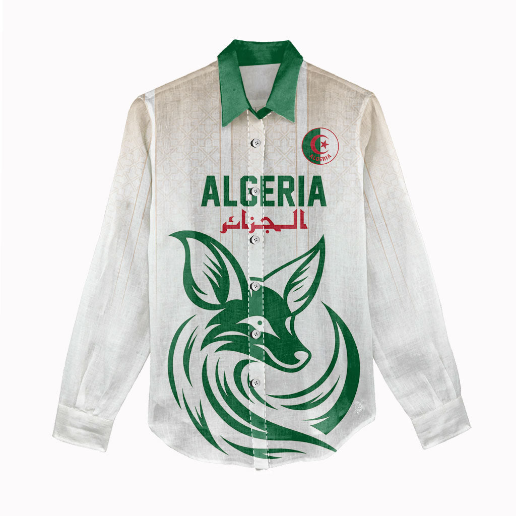 Custom World Football 2026 Algeria Women Casual Shirt Les Fennecs Desert Fox Pride