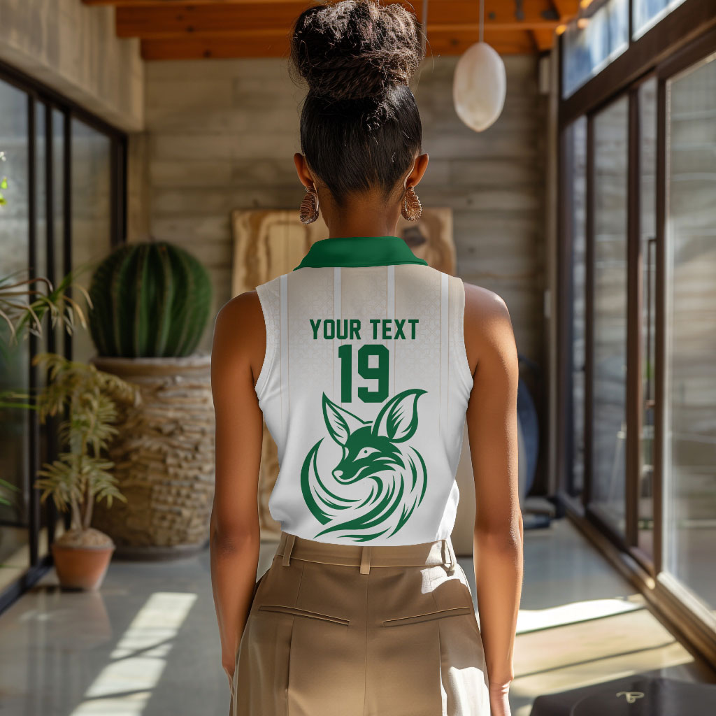 Custom World Football 2026 Algeria Women Sleeveless Polo Shirt Les Fennecs Desert Fox Pride