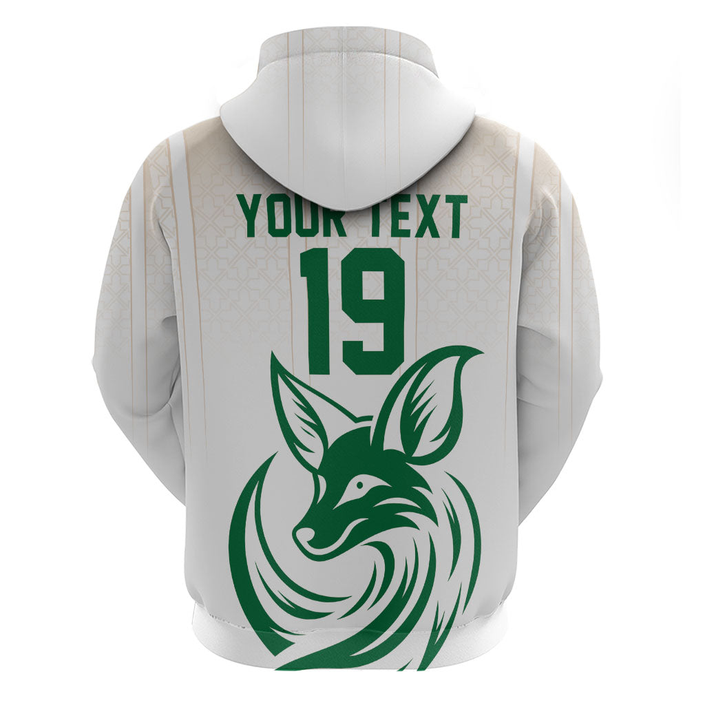 Custom World Football 2026 Algeria Zip Hoodie Les Fennecs Desert Fox Pride