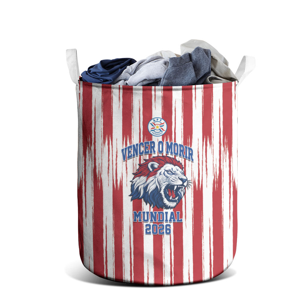 Paraguay Football Mundial 2026 Laundry Basket Lion Vencer O Morir Supporter