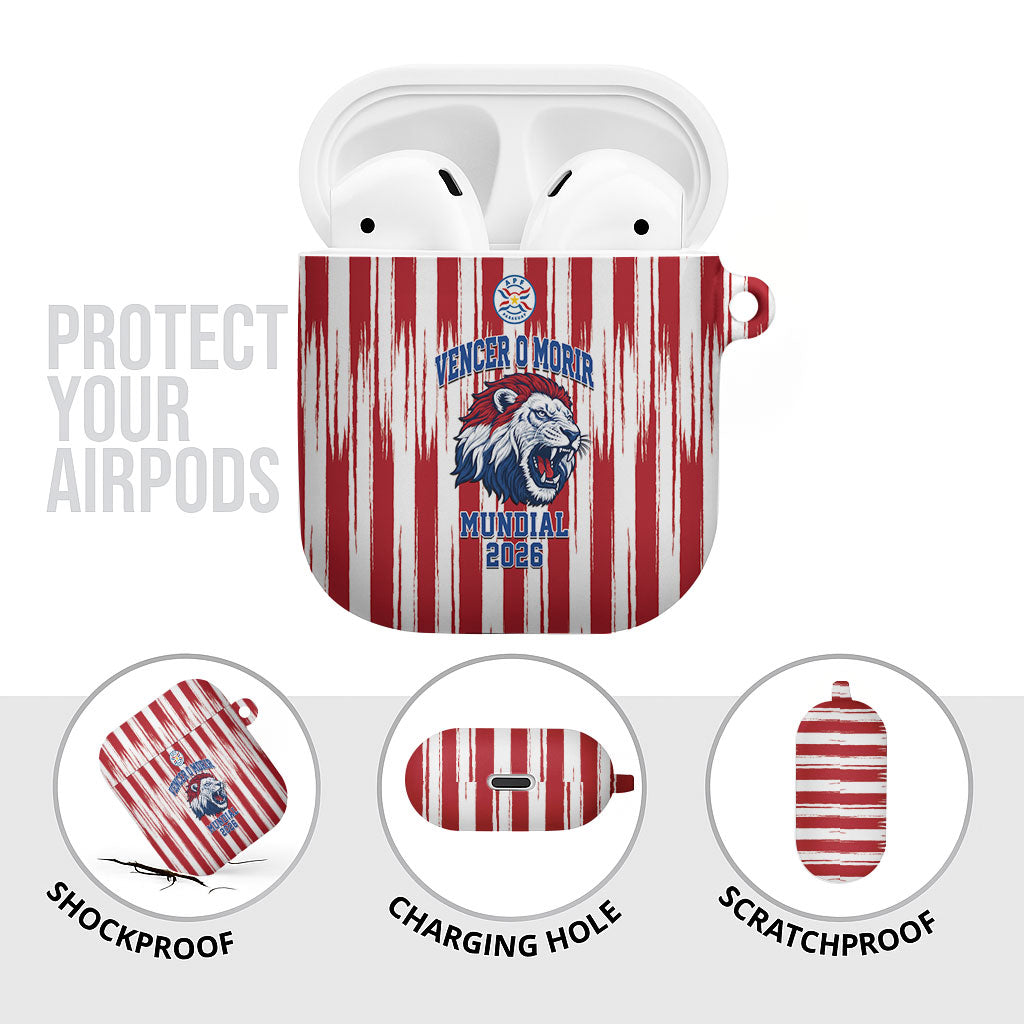 Paraguay Football Mundial 2026 AirPods Case Lion Vencer O Morir Supporter