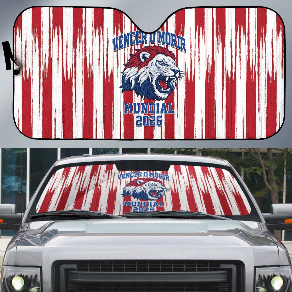Paraguay Football Mundial 2026 Auto Sun Shade Lion Vencer O Morir Supporter
