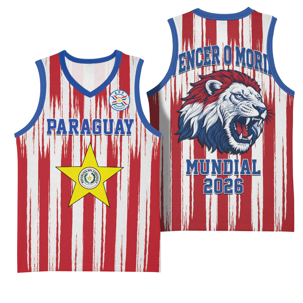 Paraguay Football Mundial 2026 Basketball Jersey Lion Vencer O Morir Supporter