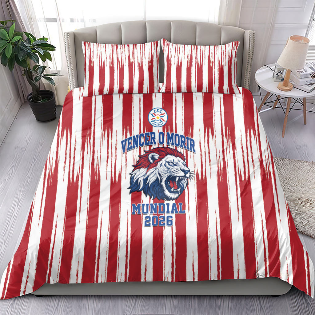 Paraguay Football Mundial 2026 Bedding Set Lion Vencer O Morir Supporter
