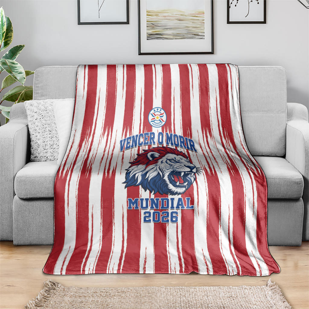Paraguay Football Mundial 2026 Blanket Lion Vencer O Morir Supporter
