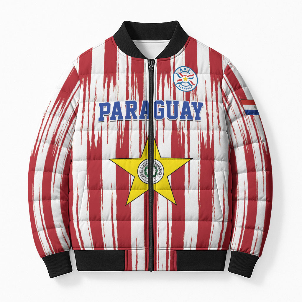 Paraguay Football Mundial 2026 Bomber Puffer Jacket Lion Vencer O Morir Supporter