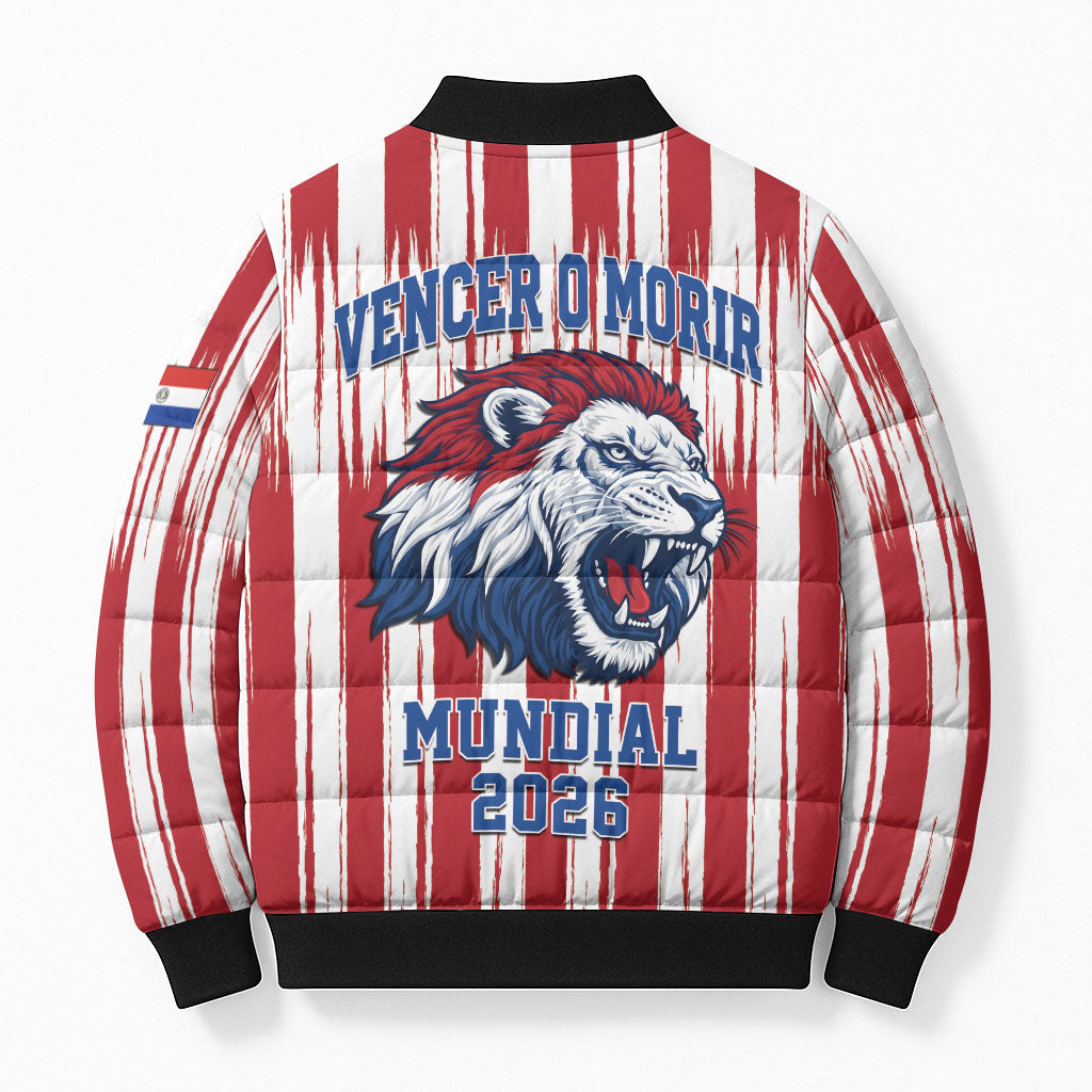 Paraguay Football Mundial 2026 Bomber Puffer Jacket Lion Vencer O Morir Supporter