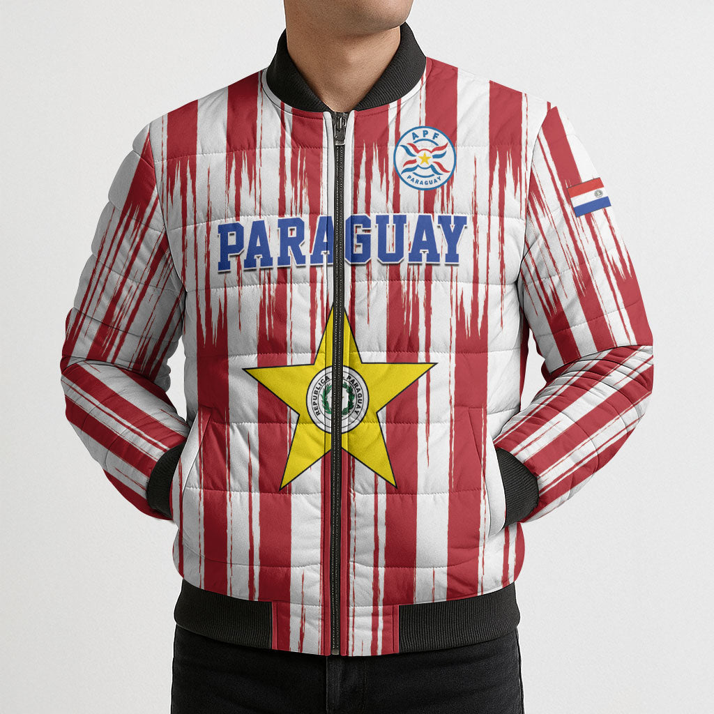 Paraguay Football Mundial 2026 Bomber Puffer Jacket Lion Vencer O Morir Supporter