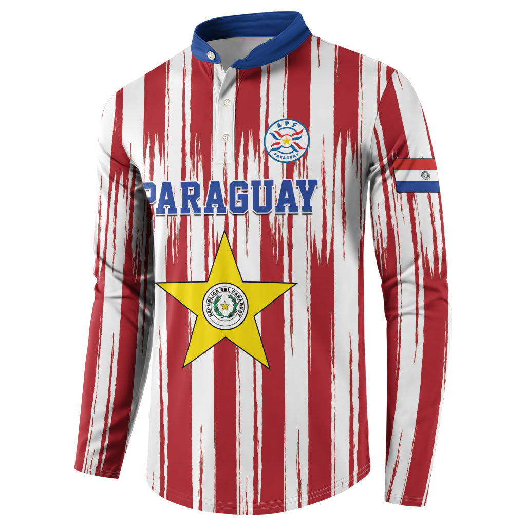 Paraguay Football Mundial 2026 Button Sweatshirt Lion Vencer O Morir Supporter