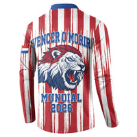Paraguay Football Mundial 2026 Button Sweatshirt Lion Vencer O Morir Supporter