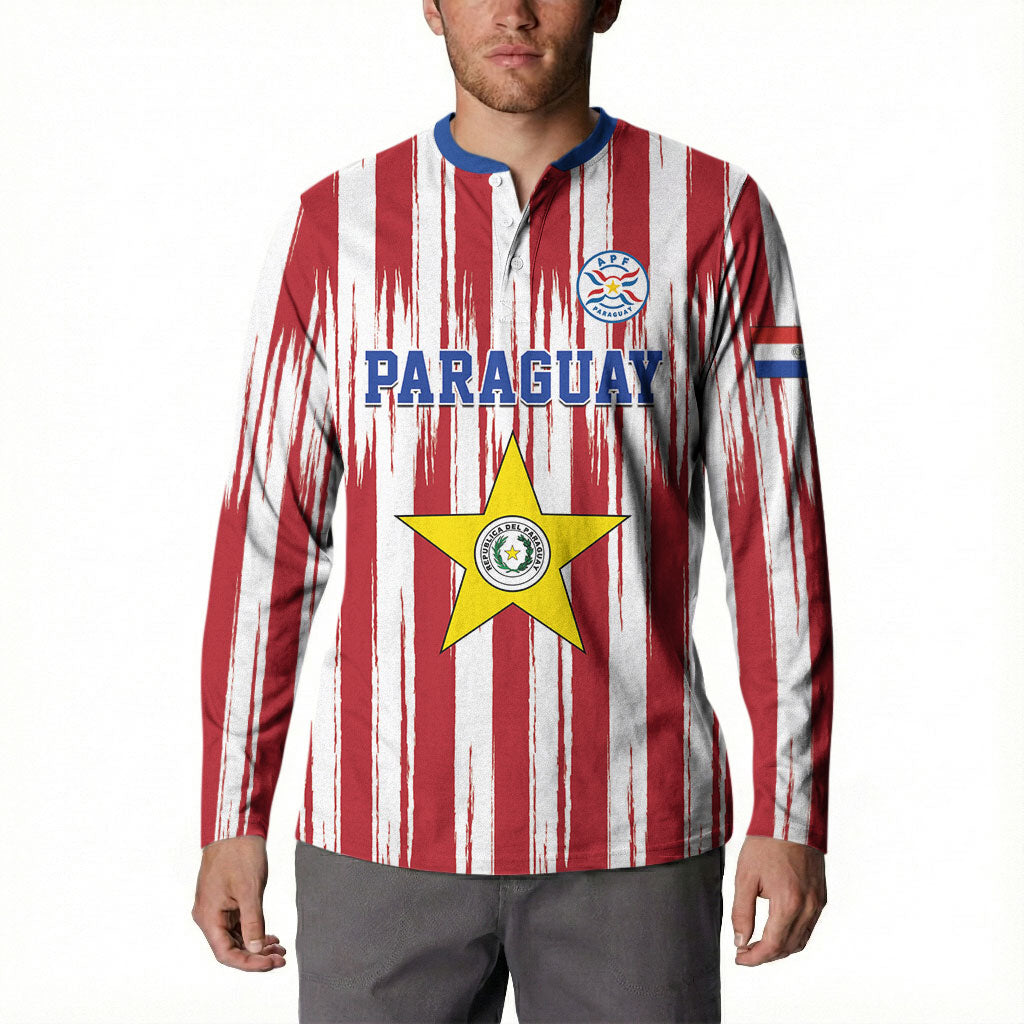 Paraguay Football Mundial 2026 Button Sweatshirt Lion Vencer O Morir Supporter