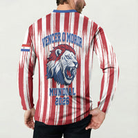 Paraguay Football Mundial 2026 Button Sweatshirt Lion Vencer O Morir Supporter
