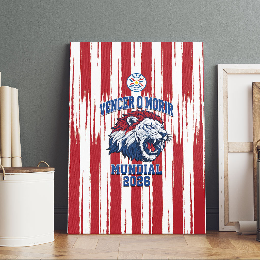 Paraguay Football Mundial 2026 Canvas Wall Art Lion Vencer O Morir Supporter