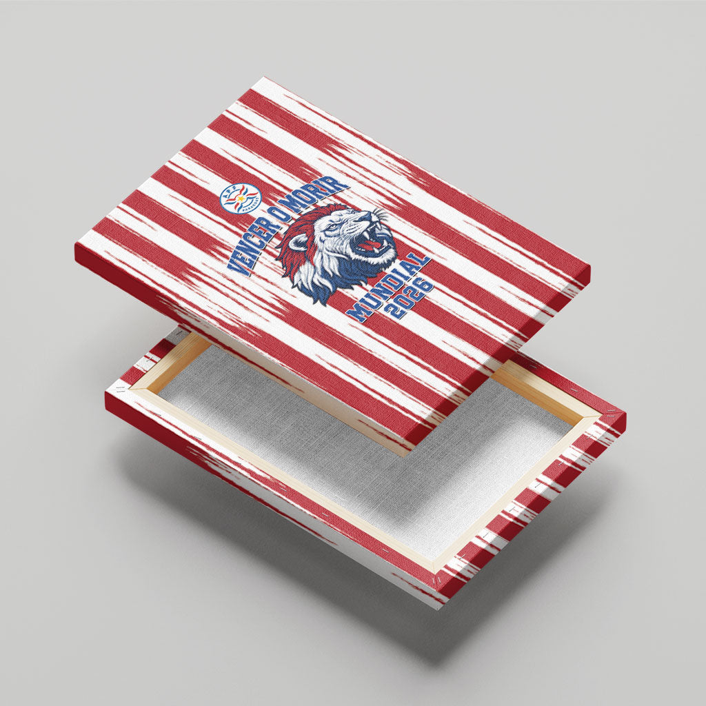 Paraguay Football Mundial 2026 Canvas Wall Art Lion Vencer O Morir Supporter