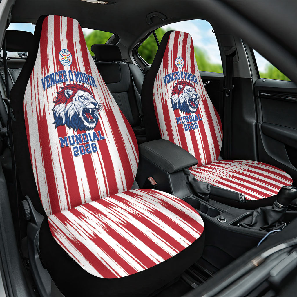 Paraguay Football Mundial 2026 Car Seat Cover Lion Vencer O Morir Supporter