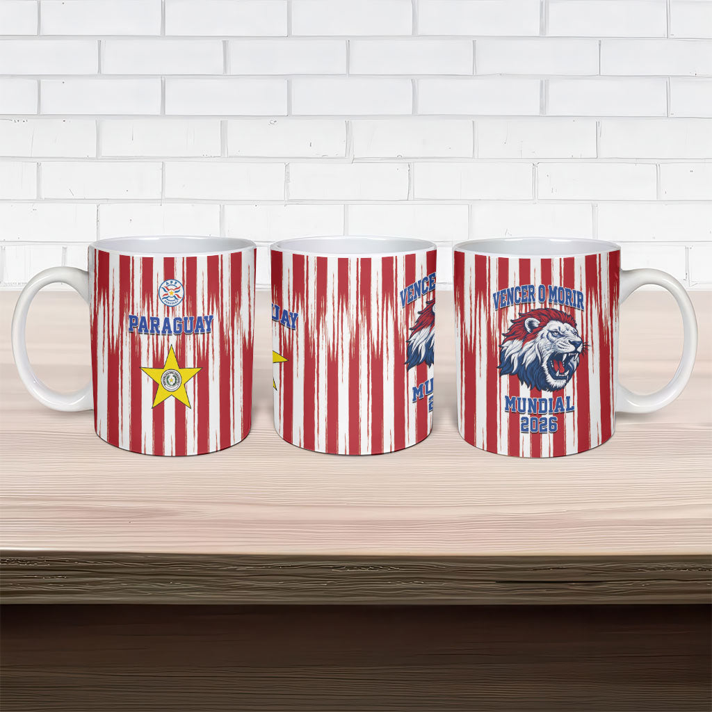 Paraguay Football Mundial 2026 Ceramic Mug Lion Vencer O Morir Supporter
