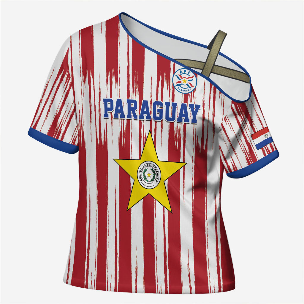 Paraguay Football Mundial 2026 Cross Shoulder Shirt Lion Vencer O Morir Supporter