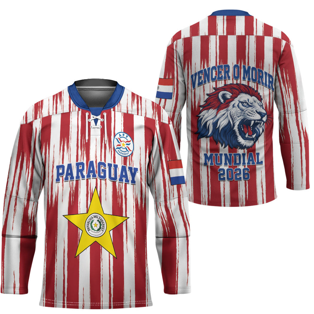 Paraguay Football Mundial 2026 Hockey Jersey Lion Vencer O Morir Supporter