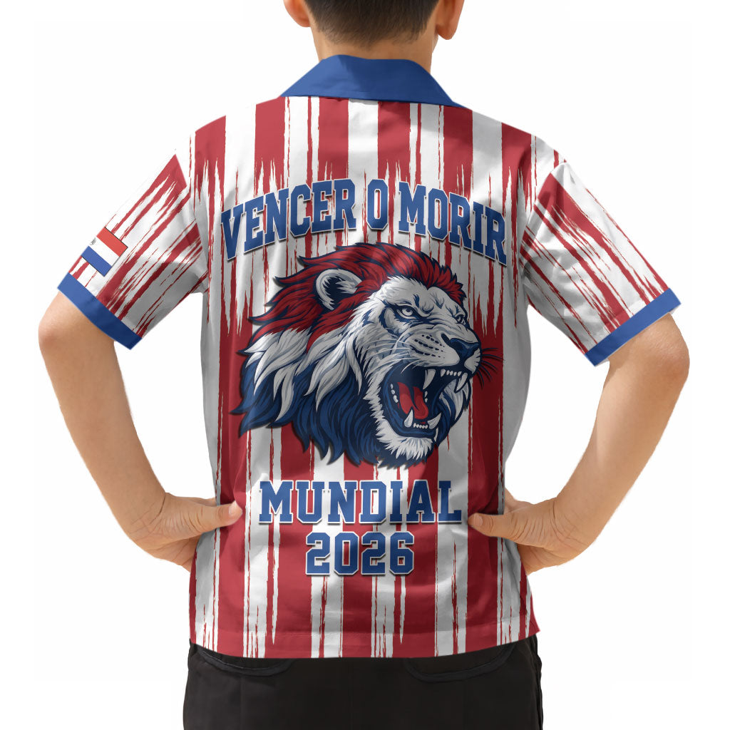 Paraguay Football Mundial 2026 Kid Hawaiian Shirt Lion Vencer O Morir Supporter