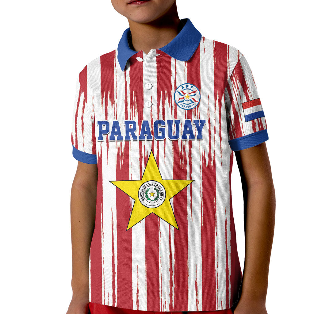 Paraguay Football Mundial 2026 Kid Polo Shirt Lion Vencer O Morir Supporter
