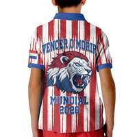 Paraguay Football Mundial 2026 Kid Polo Shirt Lion Vencer O Morir Supporter