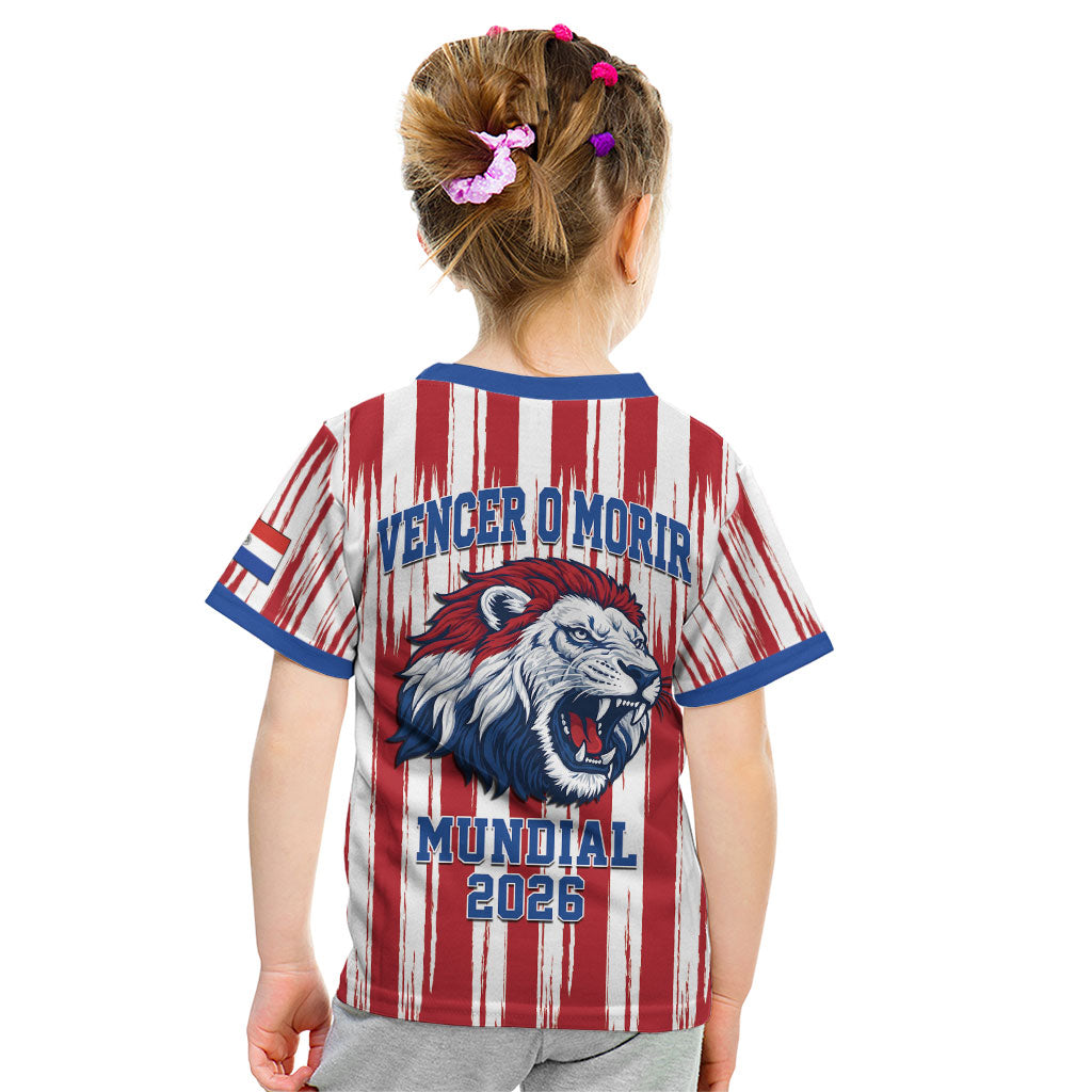 Paraguay Football Mundial 2026 Kid T Shirt Lion Vencer O Morir Supporter