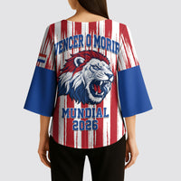 Paraguay Football Mundial 2026 Kimono Sleeve Blouse Lion Vencer O Morir Supporter