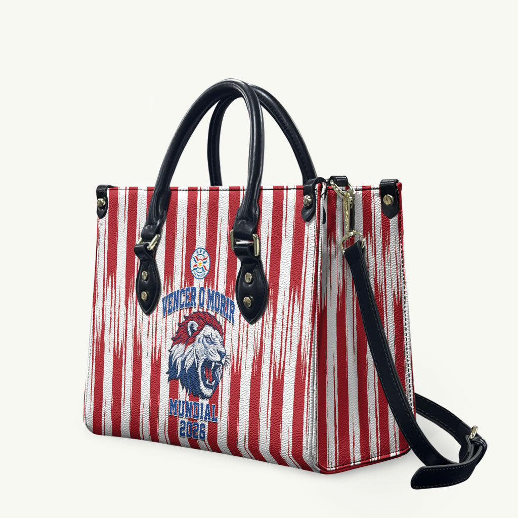 Paraguay Football Mundial 2026 Leather Bag Lion Vencer O Morir Supporter