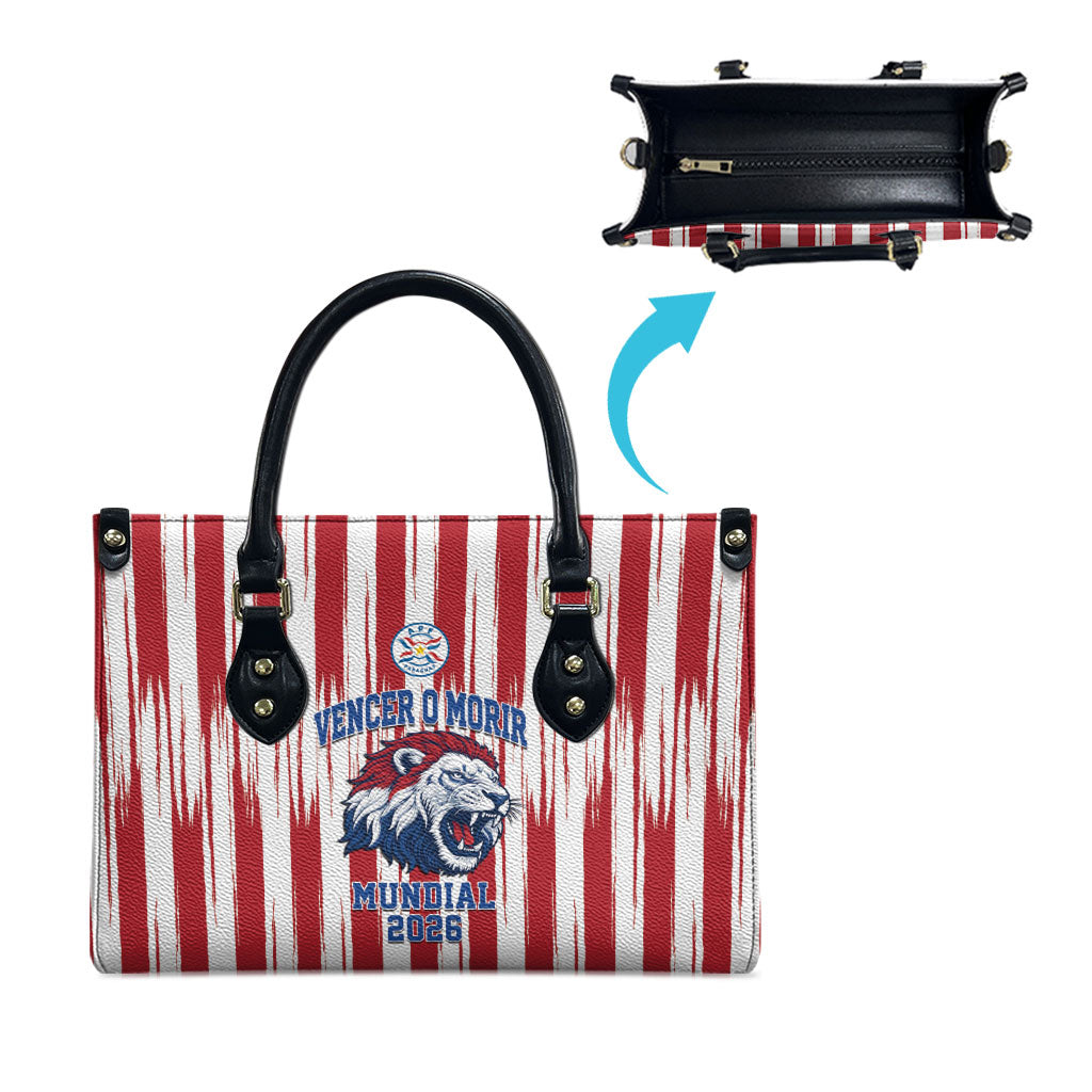 Paraguay Football Mundial 2026 Leather Bag Lion Vencer O Morir Supporter