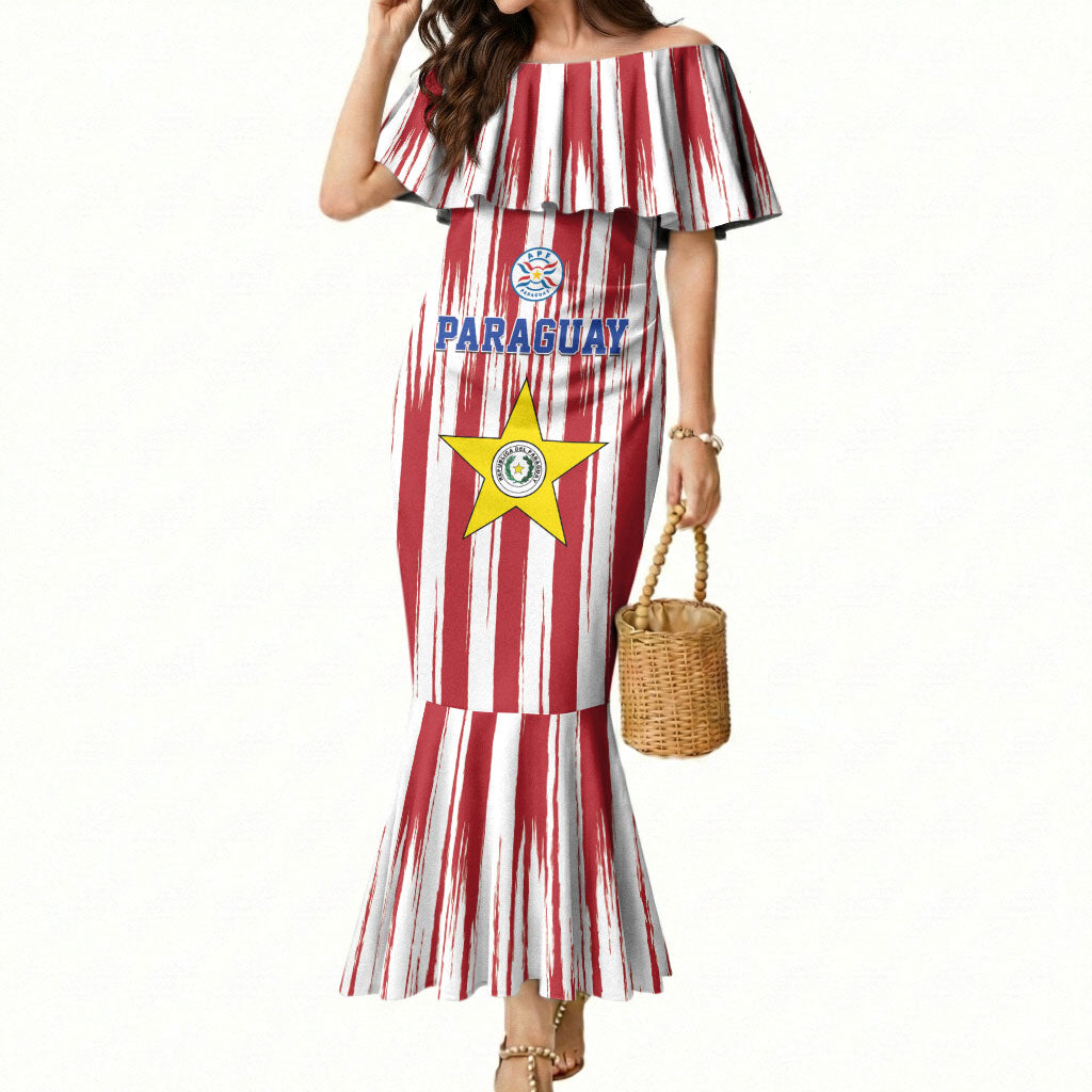 Paraguay Football Mundial 2026 Mermaid Dress Lion Vencer O Morir Supporter