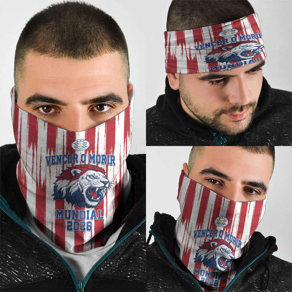 Paraguay Football Mundial 2026 Neck Gaiter Lion Vencer O Morir Supporter