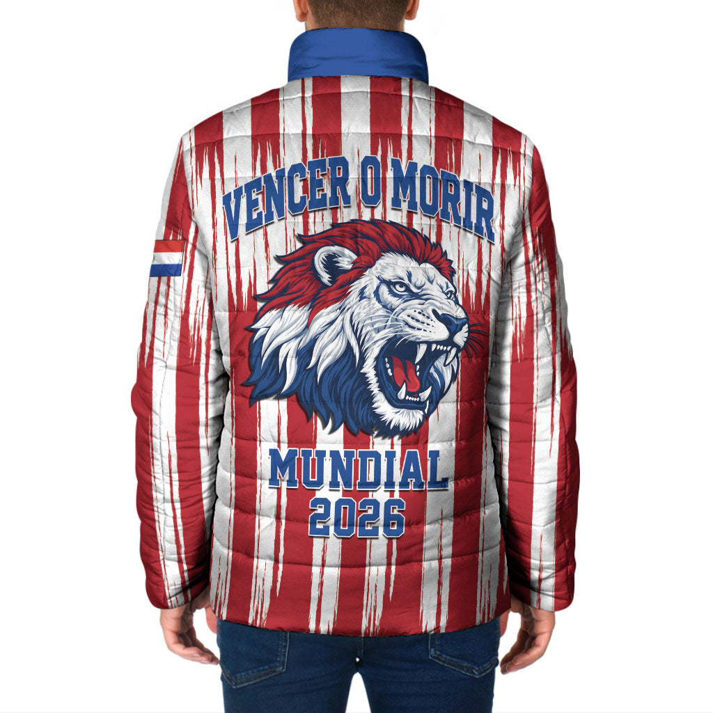 Paraguay Football Mundial 2026 Padded Jacket Lion Vencer O Morir Supporter