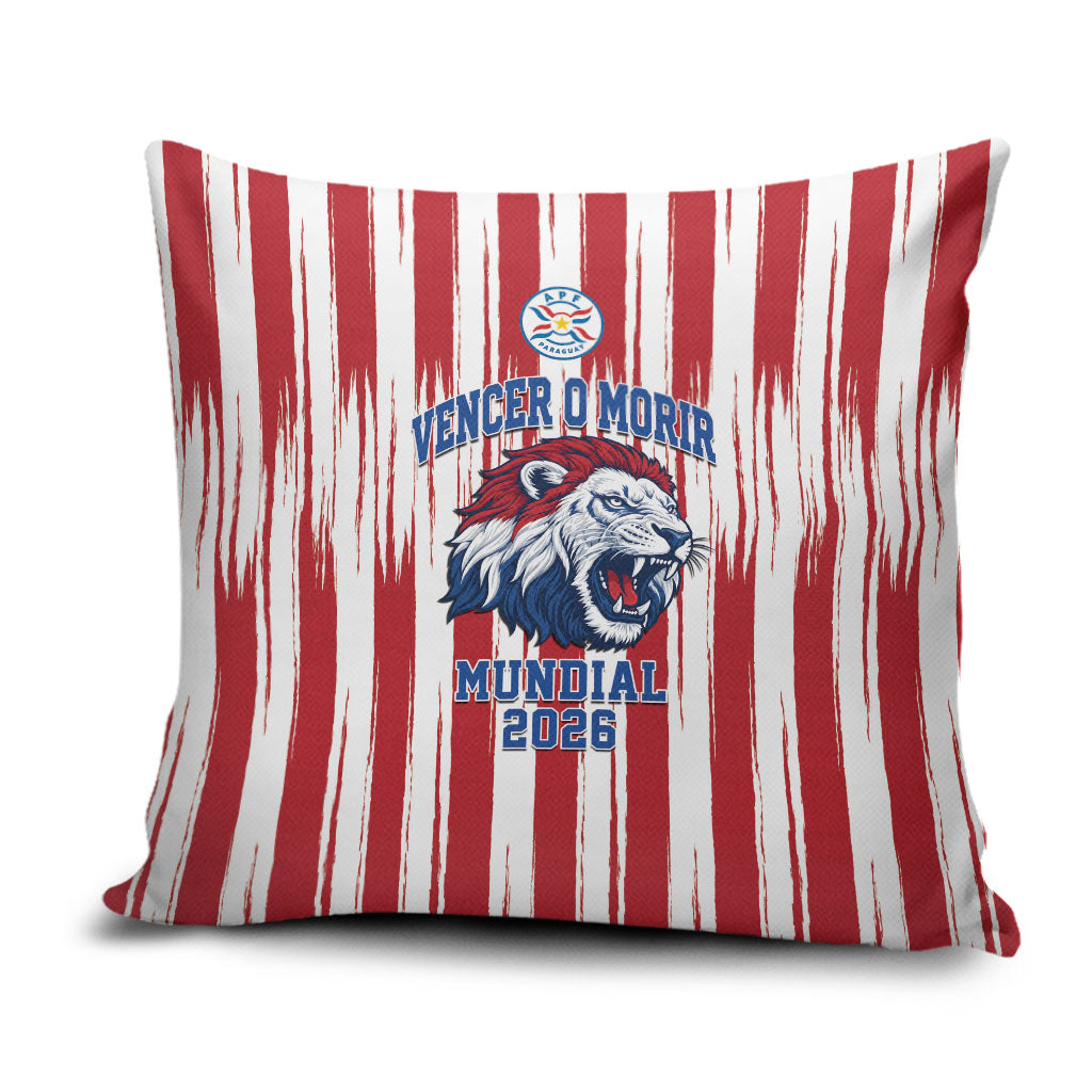 Paraguay Football Mundial 2026 Pillow Cover Lion Vencer O Morir Supporter