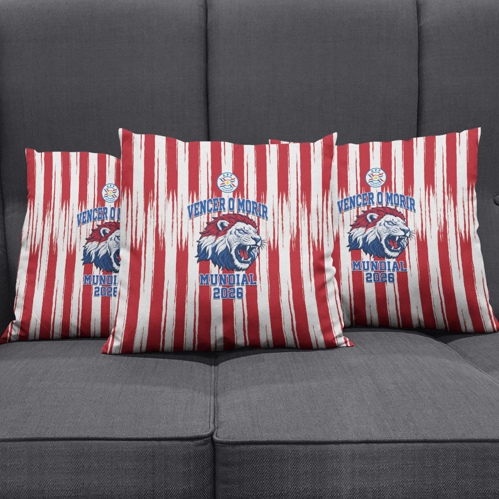 Paraguay Football Mundial 2026 Pillow Cover Lion Vencer O Morir Supporter