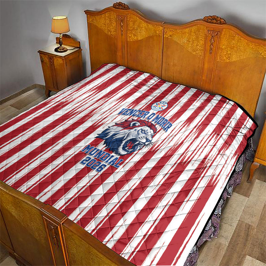 Paraguay Football Mundial 2026 Quilt Lion Vencer O Morir Supporter