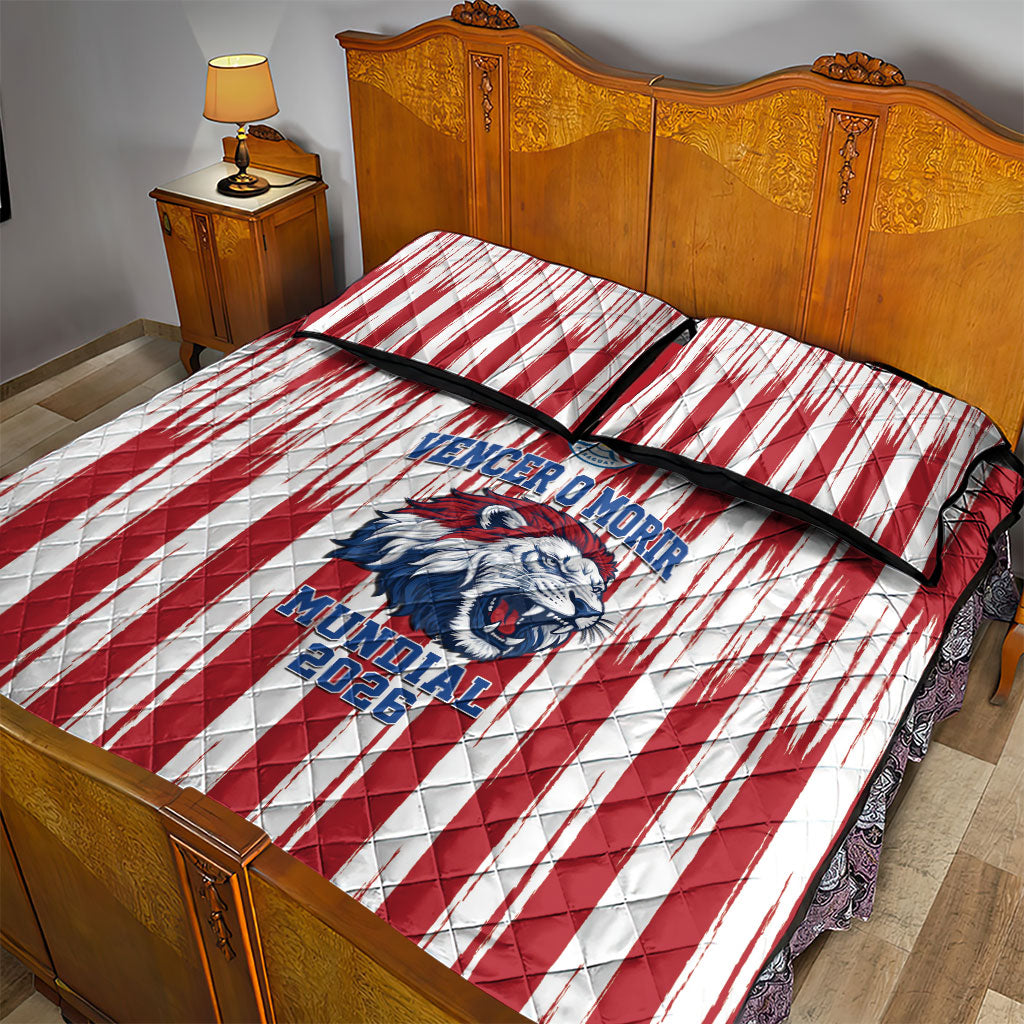 Paraguay Football Mundial 2026 Quilt Bed Set Lion Vencer O Morir Supporter