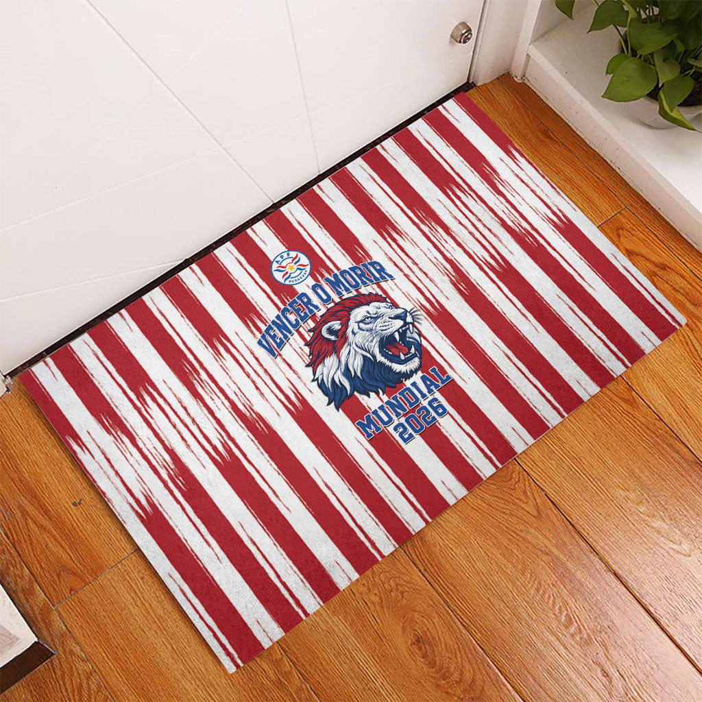 Paraguay Football Mundial 2026 Rubber Doormat Lion Vencer O Morir Supporter